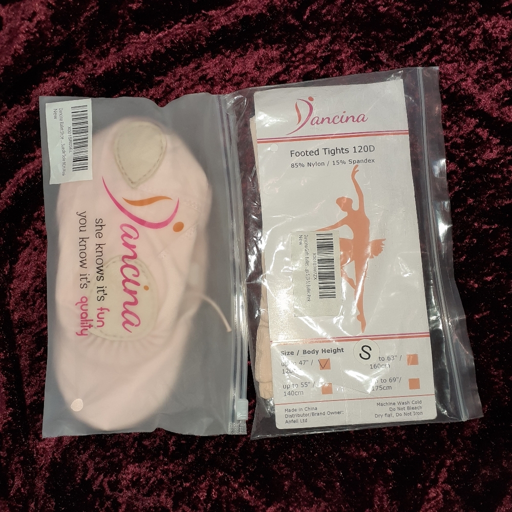 3/$15 Light Pink Tights and Ballet Slippers